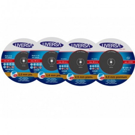 Disques à tronçonner acier/inox UVERSA - Ø 125