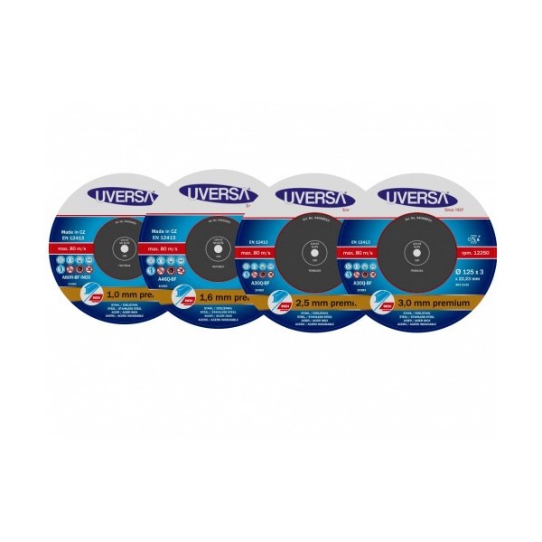 Disques à tronçonner acier/inox UVERSA - Ø 125