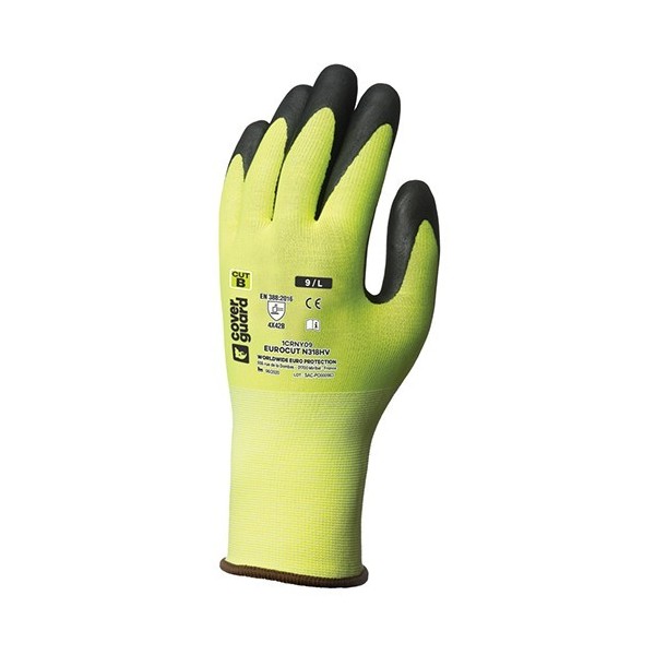 Gants anti-coupures Eurocut N318HV jaune
