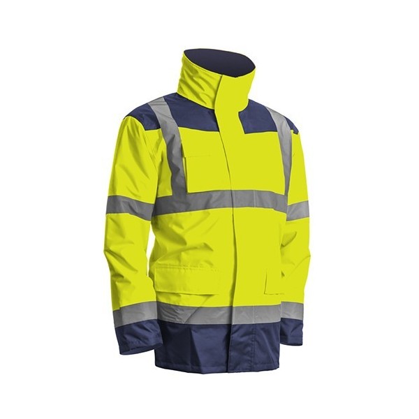 Parka Haute visibilité Kanata 4 en 1 - Jaune/Marine