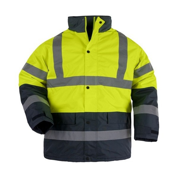 Parka Haute visibilité Roadway - Jaune/Bleu marine