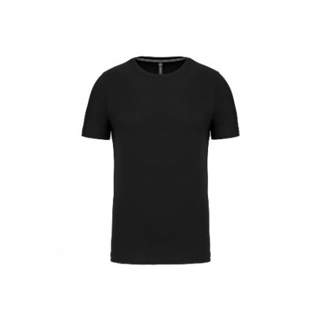 T-shirt col rond manches courtes - Noir