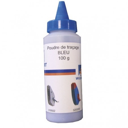 Biberon de poudre bleue